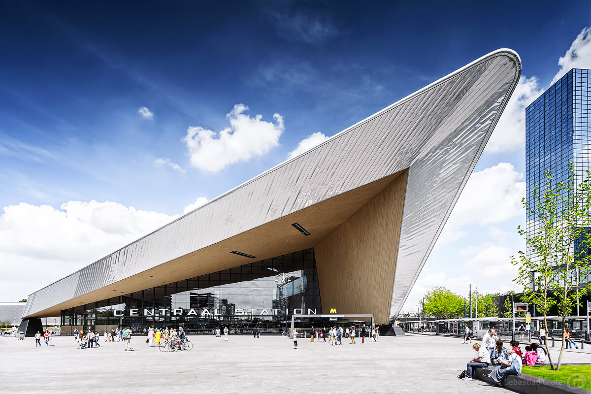 Architektur des Rotterdam Centraal Hauptbahnhofs, Architekturfotograf Hannover