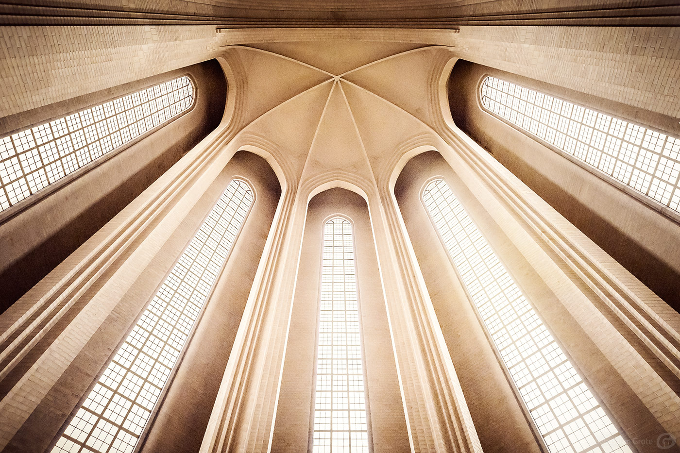 Grundtvigskirche im Kopenhagener Stadtteil Bispebjerg, ein Beispiel expressionistischer Architektur mit neugotischen Elementen