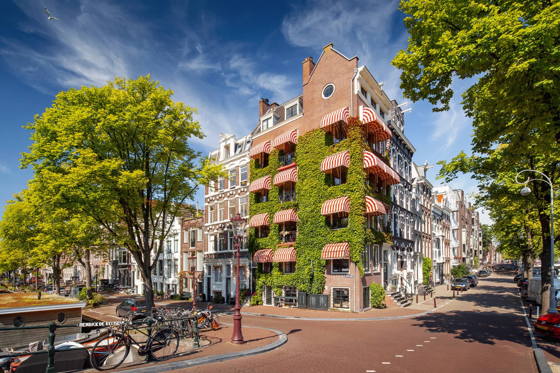 Begrünte Fassade in Amsterdam, Niederlande